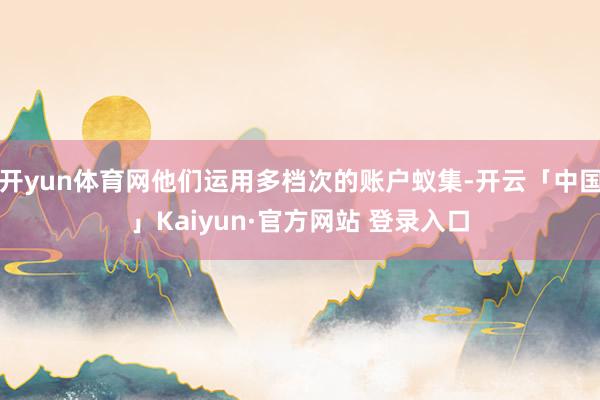 开yun体育网他们运用多档次的账户蚁集-开云「中国」Kaiyun·官方网站 登录入口