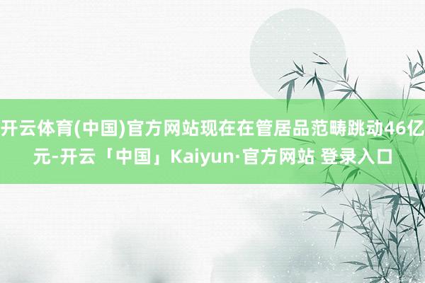 开云体育(中国)官方网站现在在管居品范畴跳动46亿元-开云「中国」Kaiyun·官方网站 登录入口